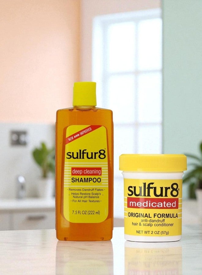 Sulfur 8 Sulfur8 Anti-Dandruff Hair & Scalp Care Duo Shampoo 7.5 oz with Conditioner 2 oz – Medicated Treatment with Sulfur & Salicylic Acid - Image 3